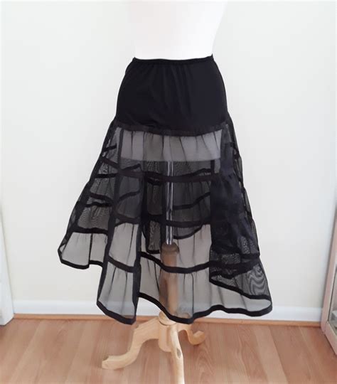 black skirt with petticoat|black crinoline petticoat underskirt.